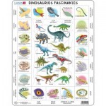  Larsen-HL9-ES Puzzle Cadre - Dinosaures (en Espagnol)