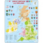  Larsen-K18-GB Puzzle Cadre - Carte du Royaume Uni (en Anglais)