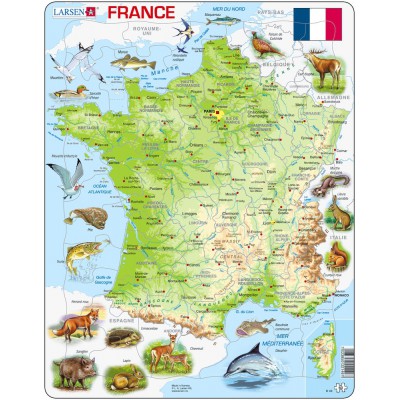 Larsen-K49-FR Puzzle Cadre - Carte de la France