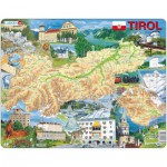  Larsen-K86-DE Puzzle Cadre - Carte du Tirol  (en Autrichien