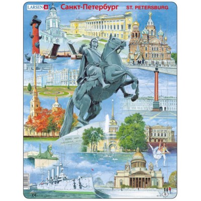 Larsen-KH16 Puzzle Cadre - Souvenirs de Saint-Petersburg, Russie