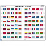  Larsen-L2-DE Puzzle Cadre - Drapeaux du Monde (en Allemand)