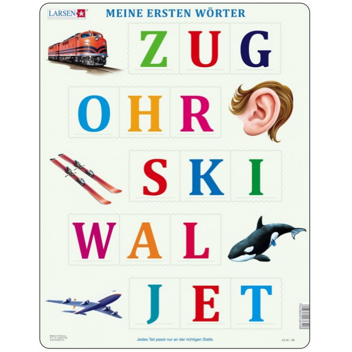 Larsen-LS40-DE Puzzle Cadre - Apprendre à épeler (en Allemand)