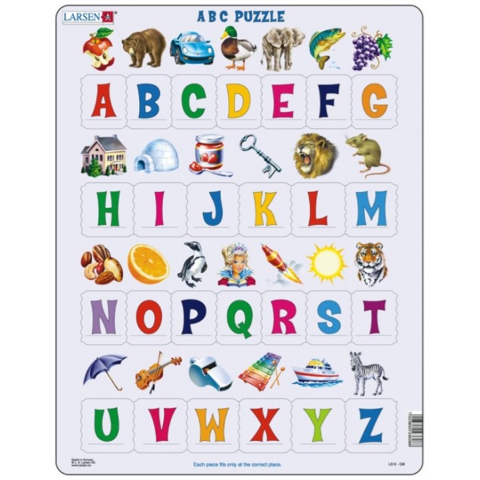  Larsen-LS826-GB Puzzle Cadre - A B C Puzzle (en Anglais)