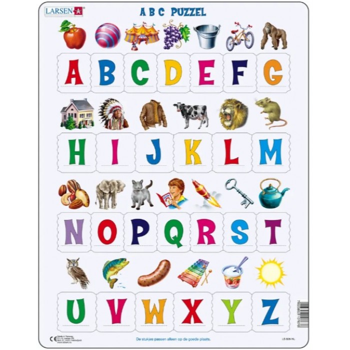 Larsen-LS826-NL Puzzle Cadre - ABC Puzzel (en Hollandais)