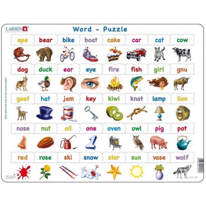   Puzzle Cadre - Apprendre l'Anglais : Quelques Mots (en Anglais)