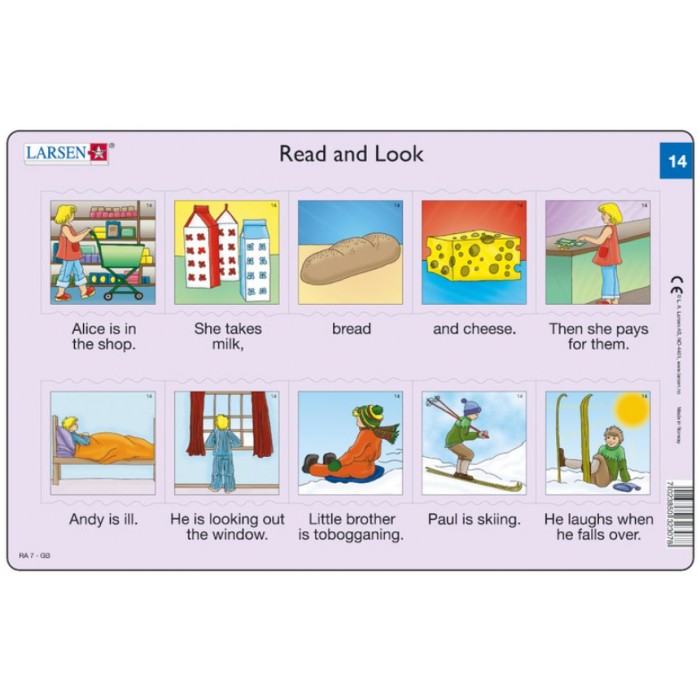   Puzzle Cadre - Apprendre l'Anglais : Read and Look 14 (en Anglais)