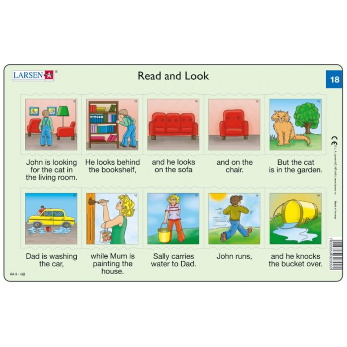   Puzzle Cadre - Apprendre l'Anglais : Read and Look 18 (en Anglais)