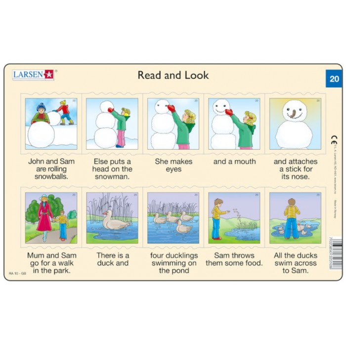   Puzzle Cadre - Apprendre l'Anglais : Read and Look 20 (en Anglais)