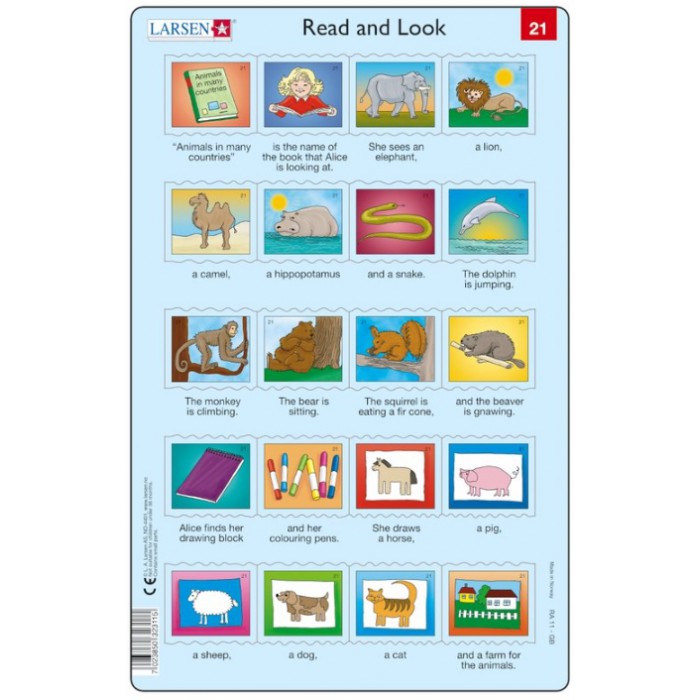   Puzzle Cadre - Apprendre l'Anglais : Read and Look 21 (en Anglais)