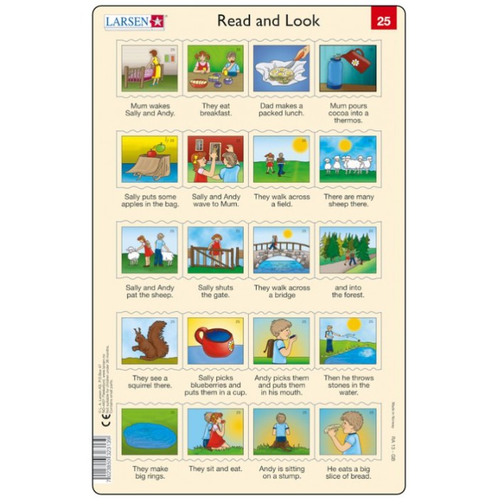   Puzzle Cadre - Apprendre l'Anglais : Read and Look 25 (en Anglais)