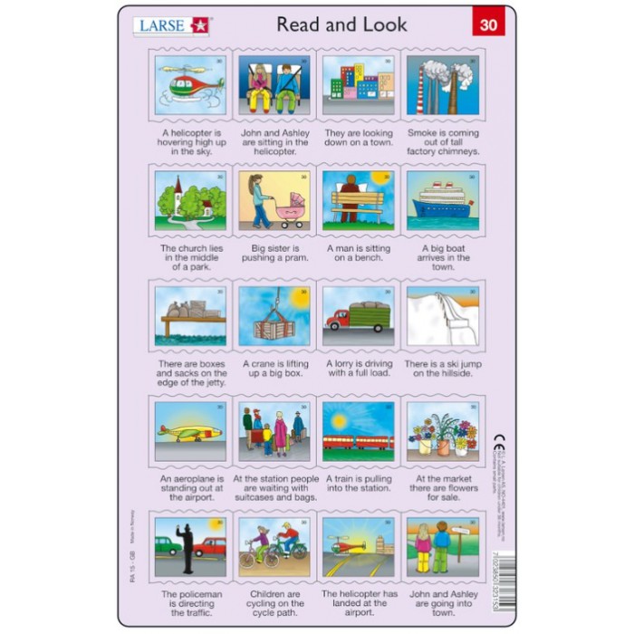   Puzzle Cadre - Apprendre l'Anglais : Read and Look 30 (en Anglais)