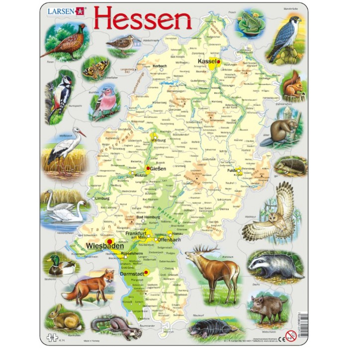   Puzzle Cadre - Bundesland : Hessen (en Allemand)