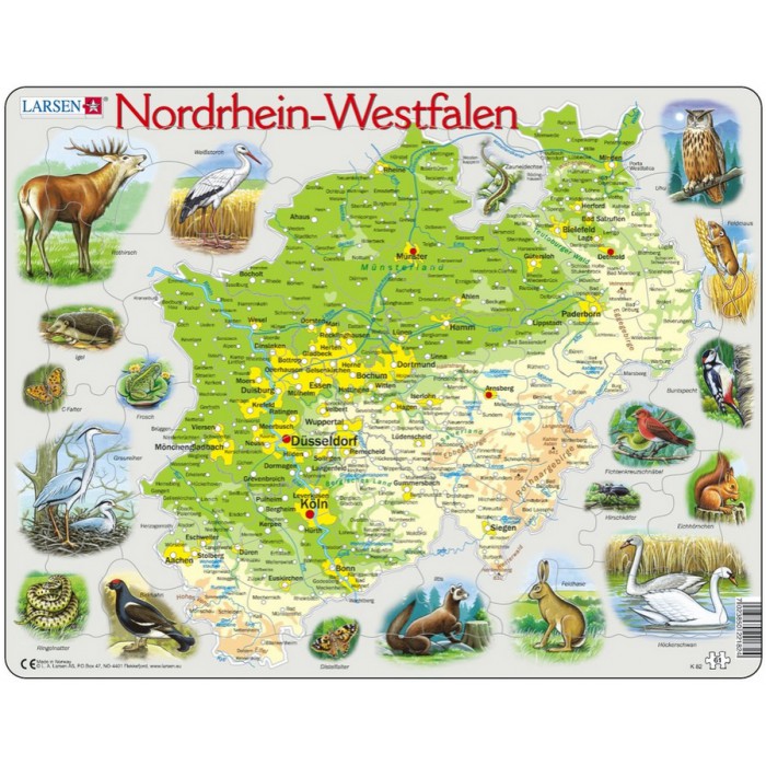   Puzzle Cadre - Bundesland : Nordrhein-Westfalen (en Allemand)