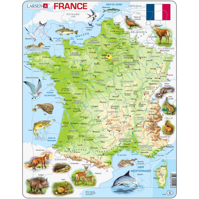   Puzzle Cadre - Carte de la France