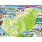   Puzzle Cadre - Carte de la Hongrie (en Hongrois)