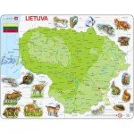   Puzzle Cadre - Carte de la Lituanie (en Lituanien)