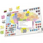   Puzzle Cadre - Carte de la Lituanie (en Lituanien)