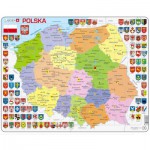   Puzzle Cadre - Carte de la Pologne (en Polonais)