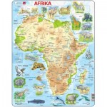   Puzzle Cadre - Carte de l'Afrique et ses Animaux (en Allemand)