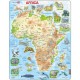 Puzzle Cadre - Carte de l'Afrique et ses Animaux (en Anglais)