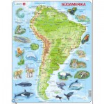   Puzzle Cadre - Carte de l'Amérique du Sud (en Allemand)
