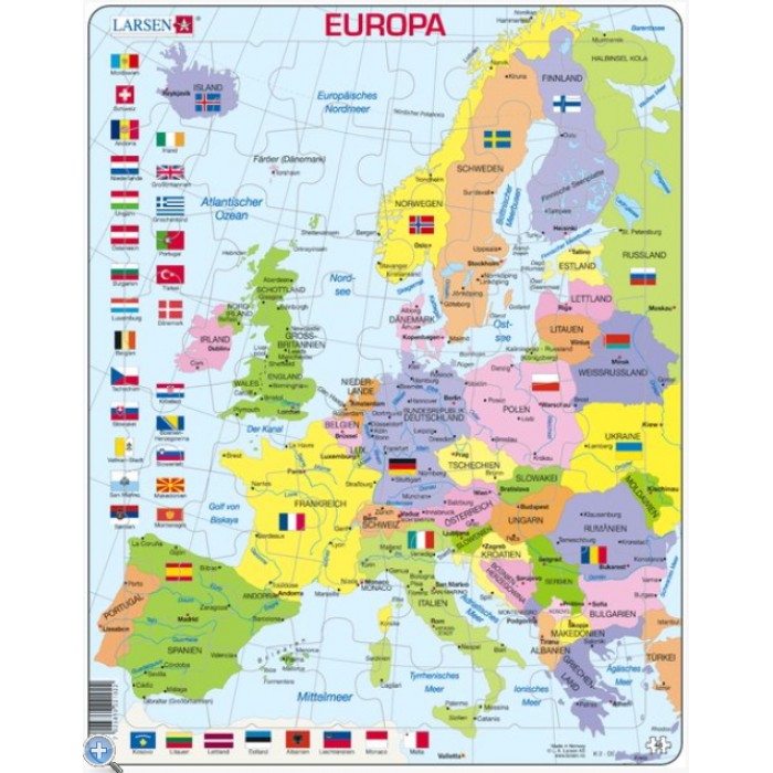   Puzzle Cadre - Carte de l'Europe (en Allemand)