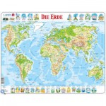   Puzzle Cadre - Carte du Monde (en Allemand)