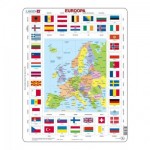   Puzzle Cadre - Carte et Drapeaux d'Europe (Estonien)