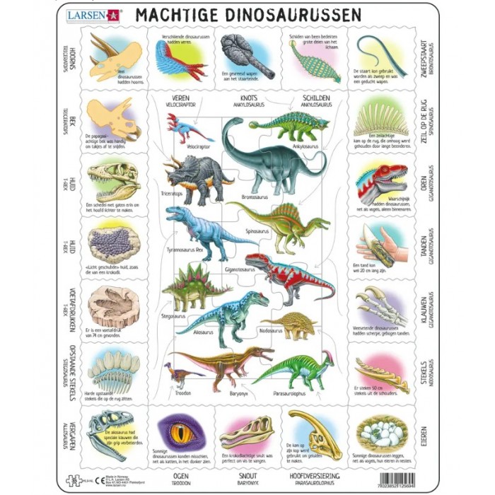   Puzzle Cadre - Dinosaures (en Hollandais)