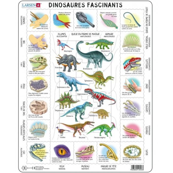   Puzzle Cadre - Dinosaures