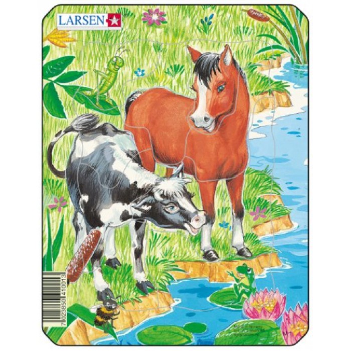   Puzzle Cadre - La vache et le Poulain