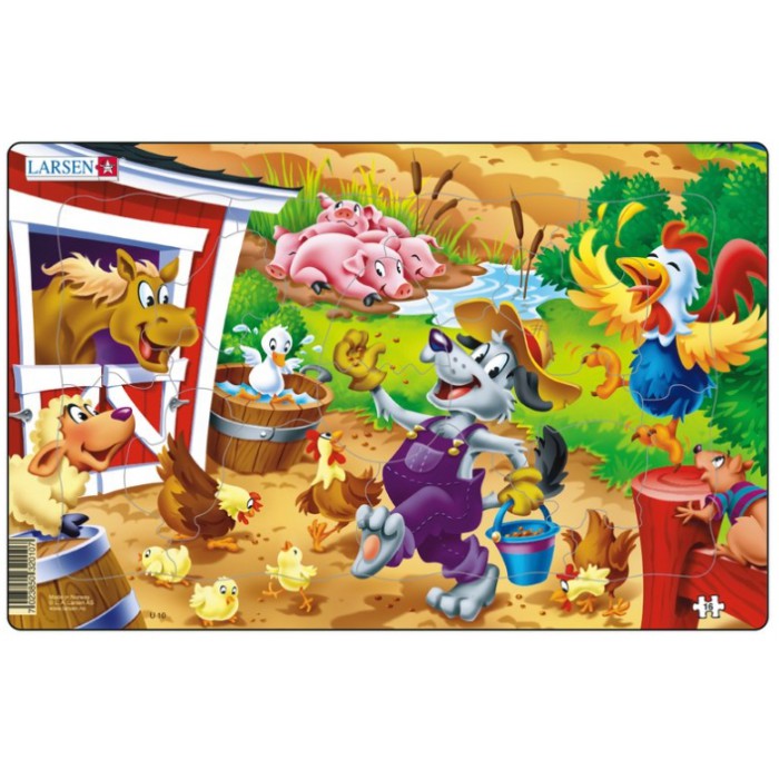   Puzzle Cadre - Le Loup et les Animaux de la Ferme