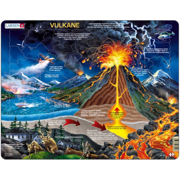   Puzzle Cadre - Le Volcan (en Allemand)