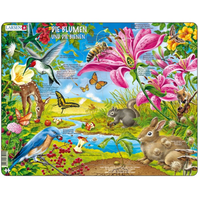   Puzzle Cadre - Les Fleurs et les Abeilles (en Allemand)