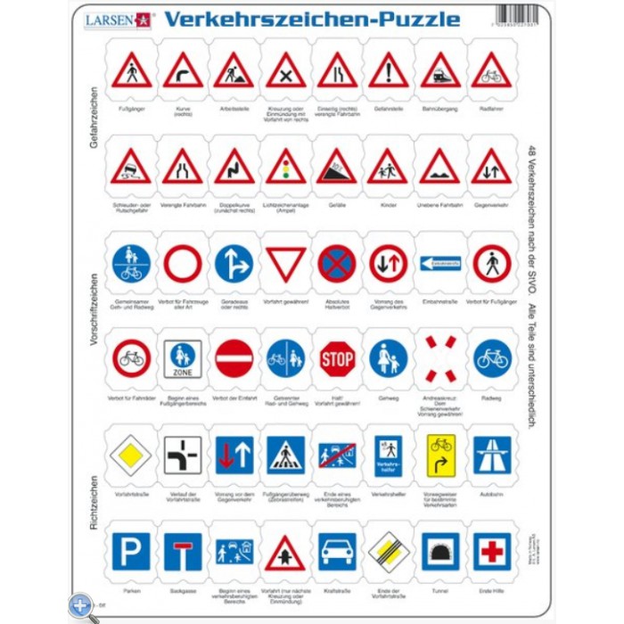   Puzzle Cadre - Signalisation Routière Allemande (en Allemand)