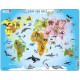 Puzzle Cadre - Tiere der Welt (en Allemand)