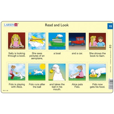 Larsen-RA08-EN-15-16 2 Puzzles Cadres - Apprendre l'Anglais : Read and Look 15-16 (en Anglais)