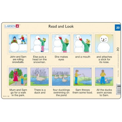 Larsen-RA10-EN-19-20 2 Puzzles Cadres - Apprendre l'Anglais : Read and Look 19-20 (en Anglais)