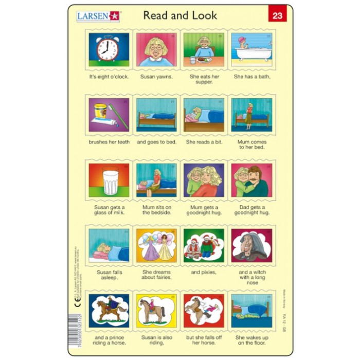 Larsen-RA12-EN-23-24 2 Puzzles Cadres - Apprendre l'Anglais : Read and Look 23-24 (en Anglais)