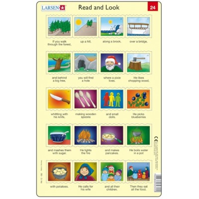 Larsen-RA12-EN-23-24 2 Puzzles Cadres - Apprendre l'Anglais : Read and Look 23-24 (en Anglais)
