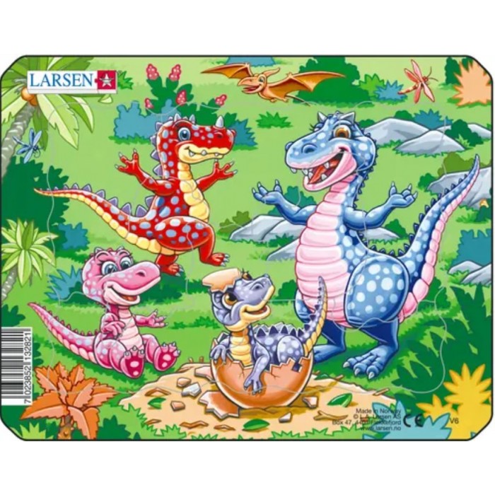 Larsen-V6-2 Puzzle Cadre - Dinosaures