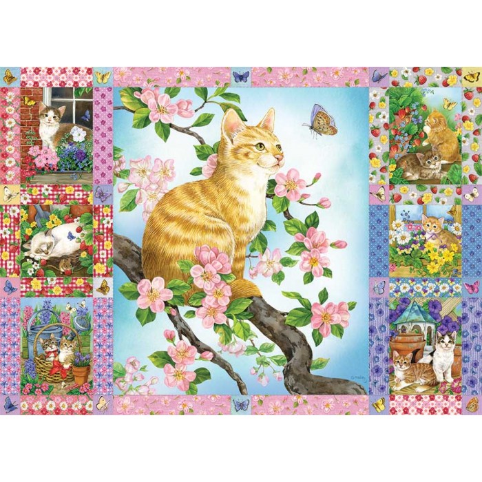 Cobble Hill / Outset Media Blossoms and Kittens Quilt