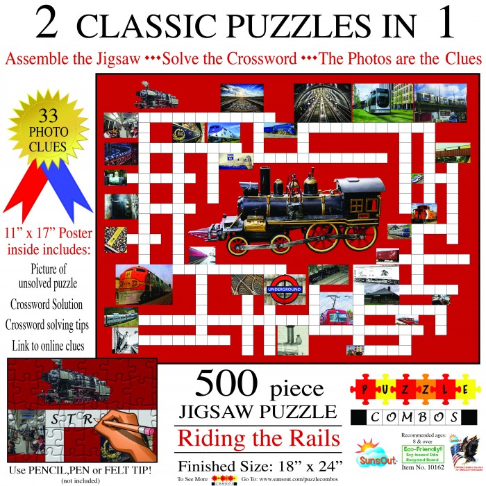 SunsOut Irv Brechner - Puzzle Combo: Riding the Rails