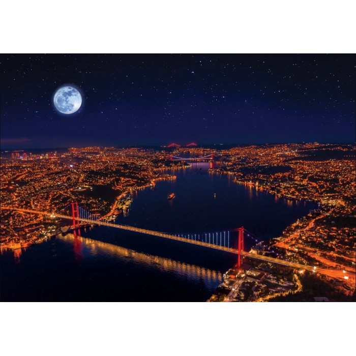 Art Puzzle Neon Puzzle - Three Bridges, Bosphorus