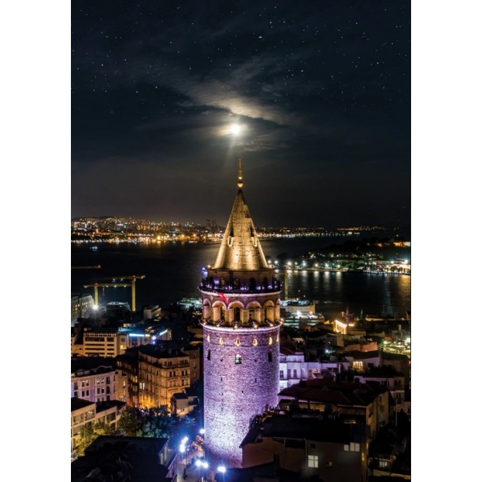Art Puzzle Neon Puzzle - Galata Tower