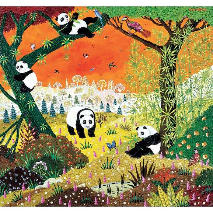Puzzle Michèle Wilson Puzzle en Bois découpé à la Main - Thomas - Les Pandas