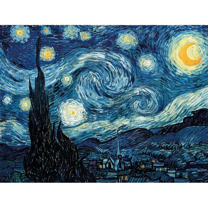 Puzzle Michèle Wilson Puzzle en Bois découpé à la Main - Vincent Van Gogh - Nuit Etoilée