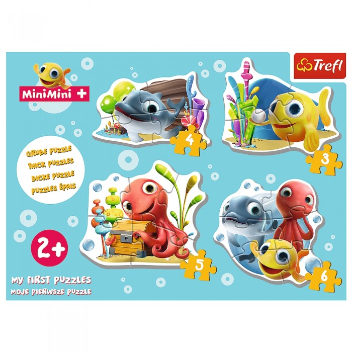 Trefl Puzzle Cadre - 4 Puzzles - Baby Classic Fish MiniMini
