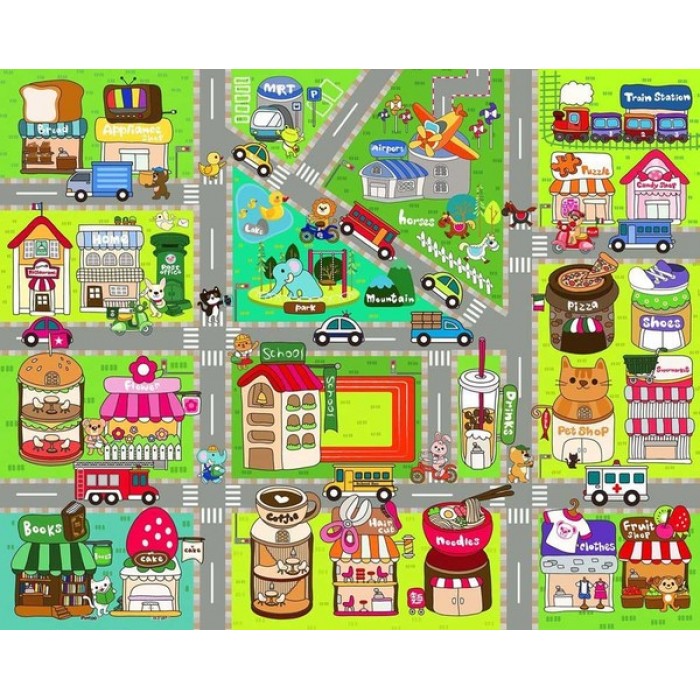 Pintoo Puzzle en Plastique - Cute Street Map